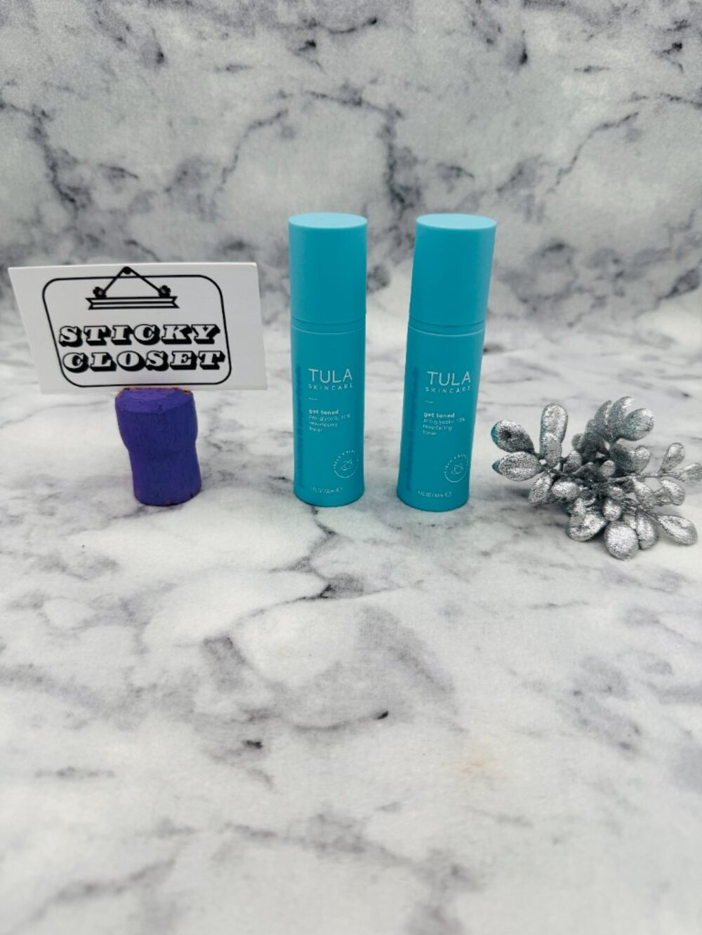 TULA Skincare Get Toned Pro-Glycolic 10% Resurfacing Toner,Travel,2x30ml-2pc-NEW